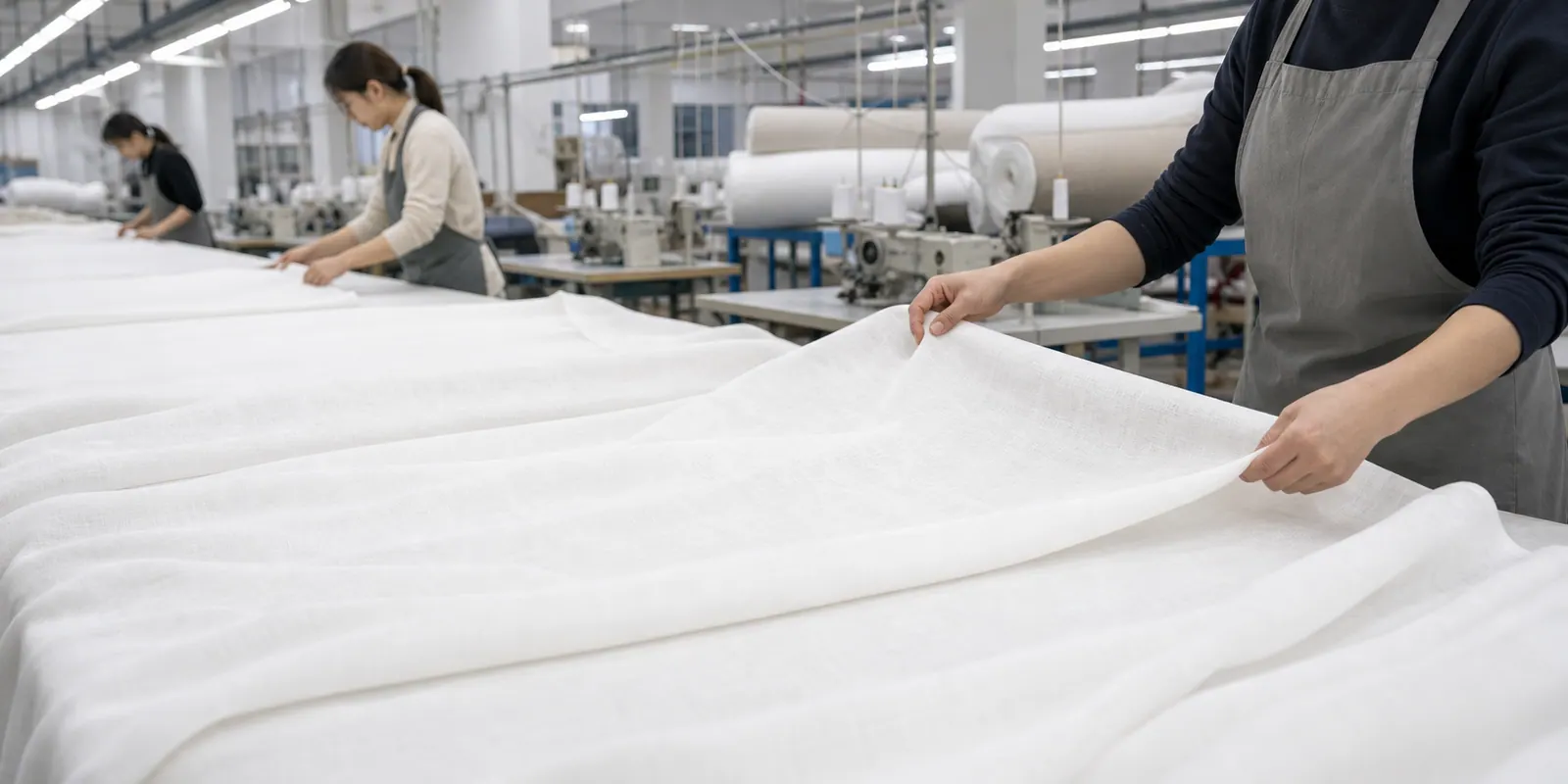 Curtain inspection and finishing workshop