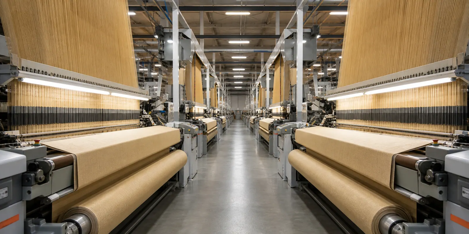 Curtain textile weaving production line