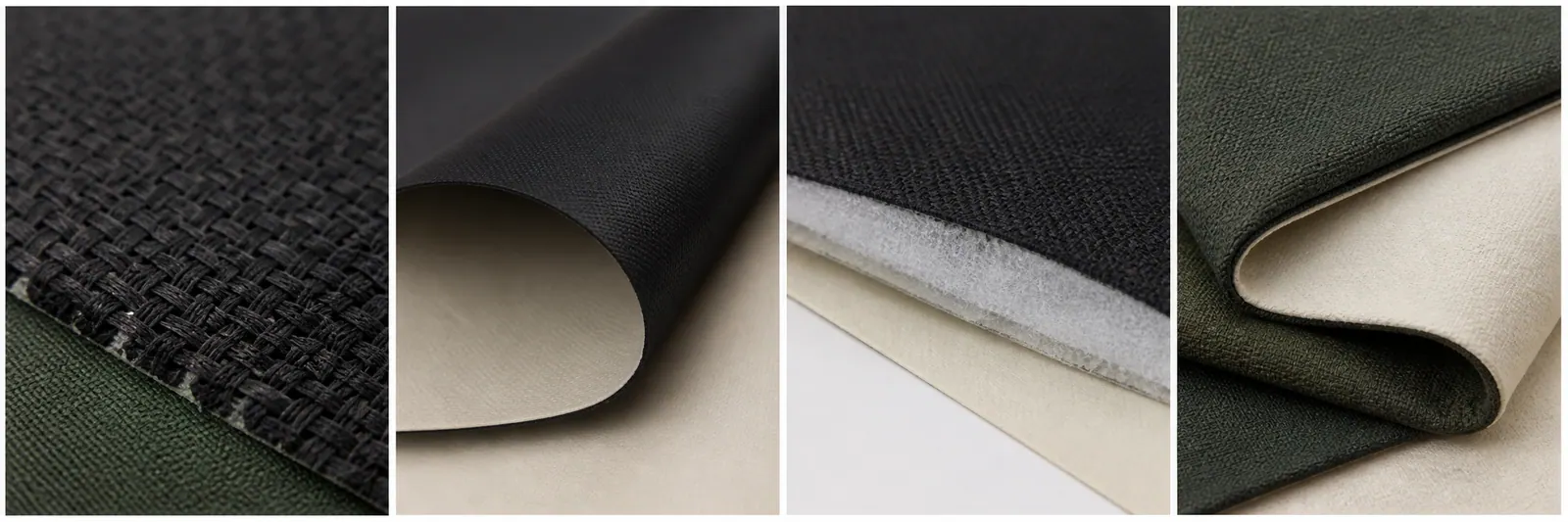 Blackout lining fabric construction and backing material