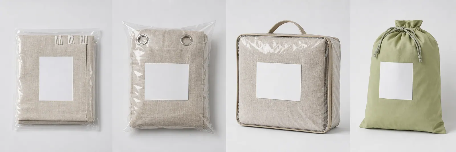 Private label curtain barcode retail packaging and carton mark preparation