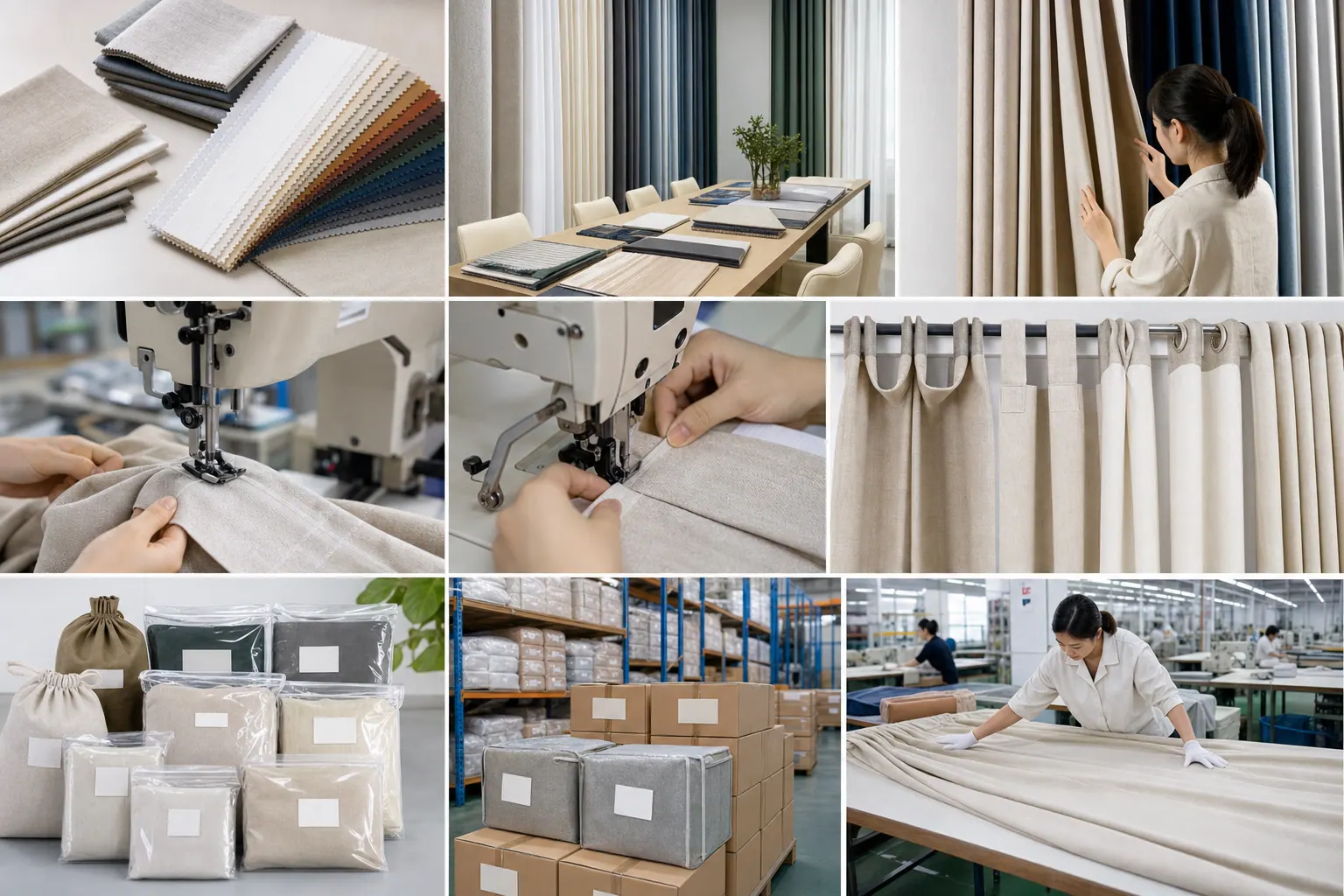 Custom made wholesale curtains and OEM curtain heading sample