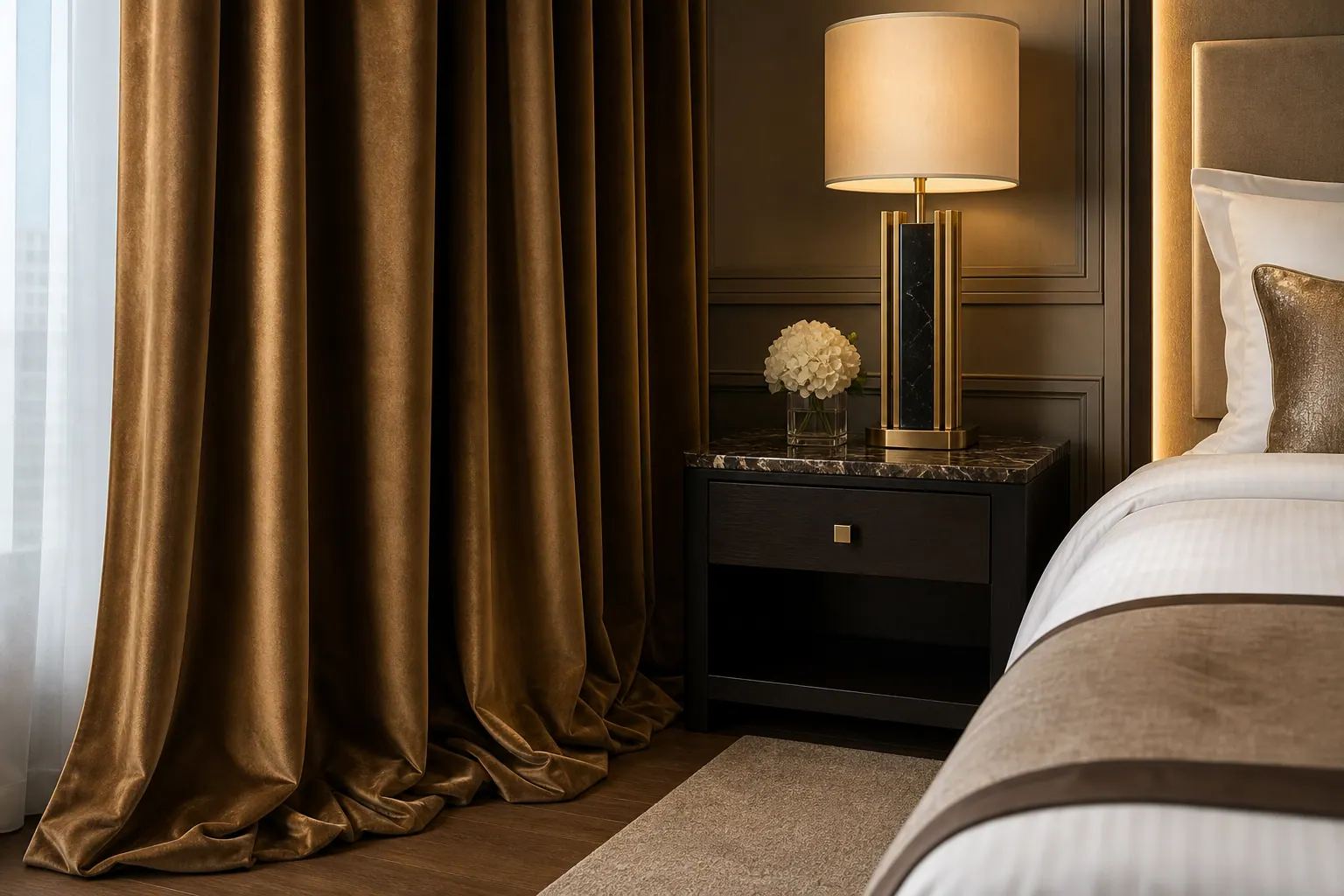 Custom hotel curtain fabric and blackout drapery